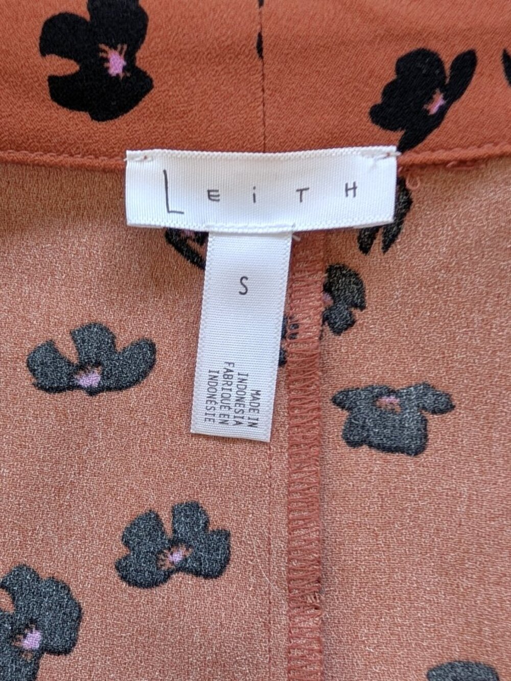LEITH Rust Floral Open-Front Blazer | Small - Picture 8 of 9